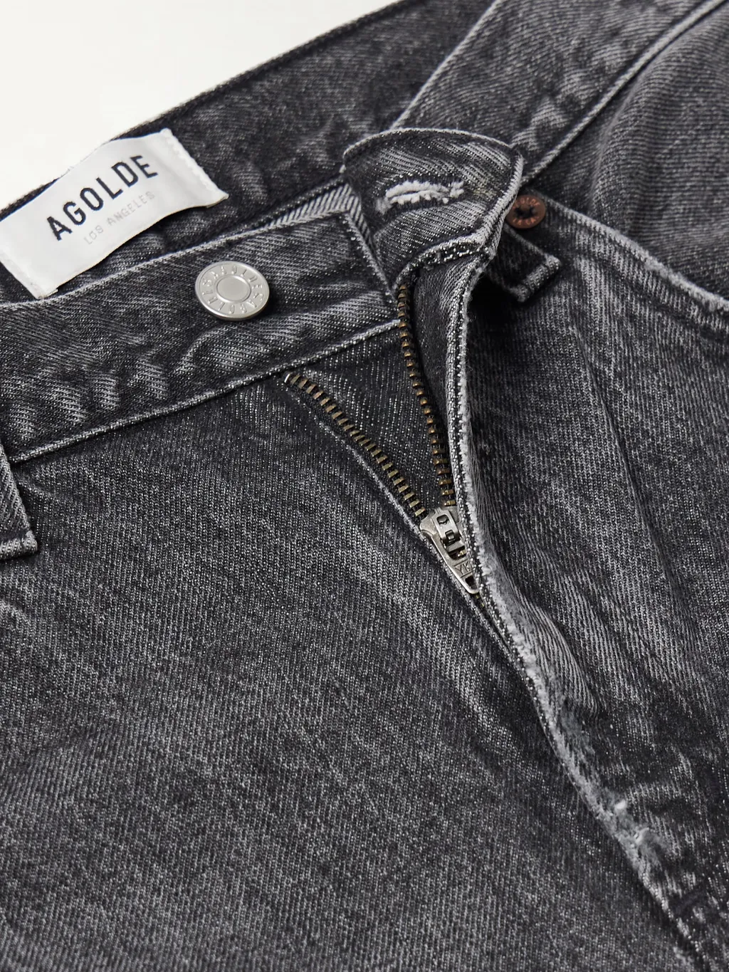 Mid-Rise Straight-Leg Denim Trousers