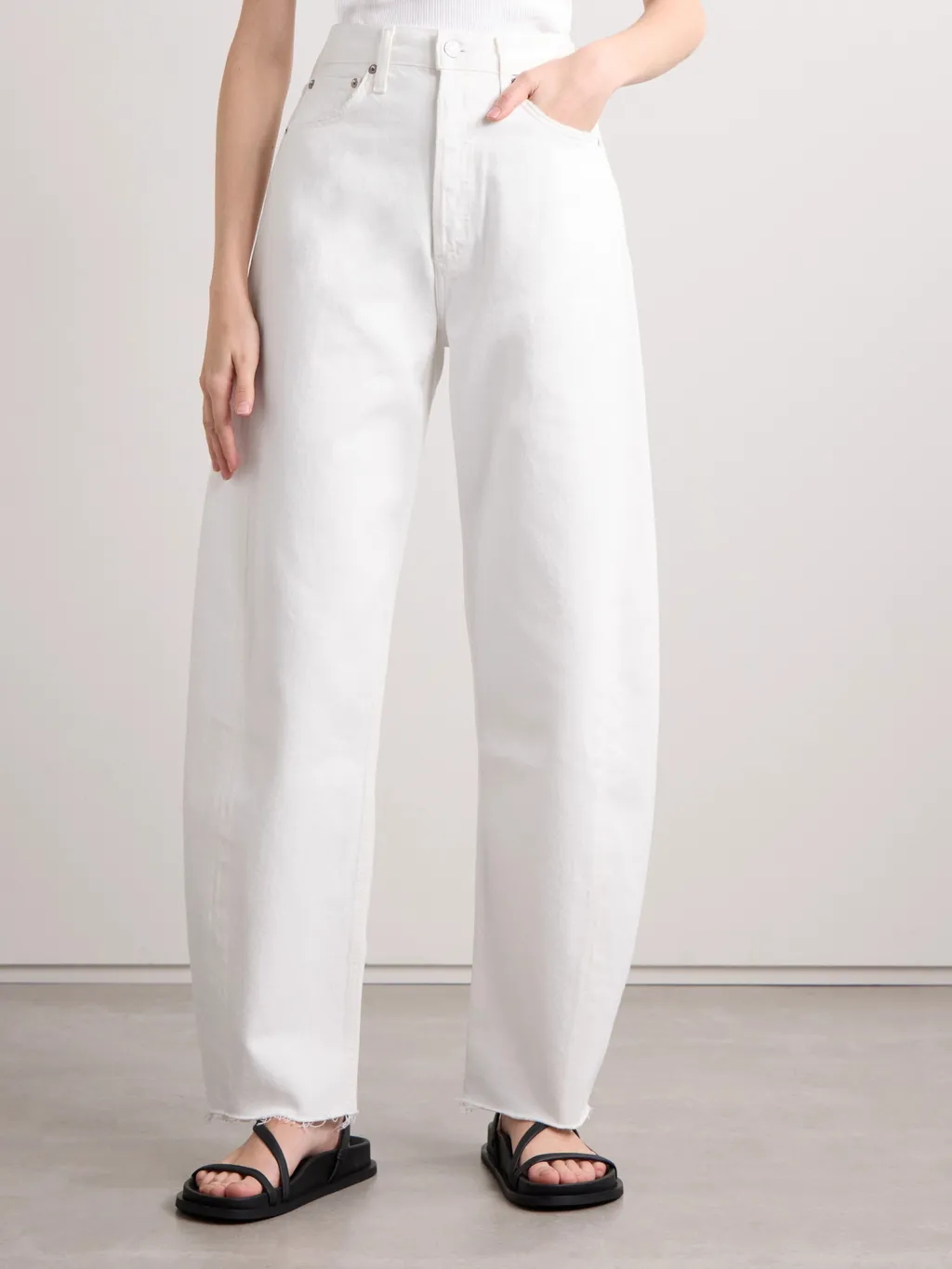 High Waist Denim Trousers