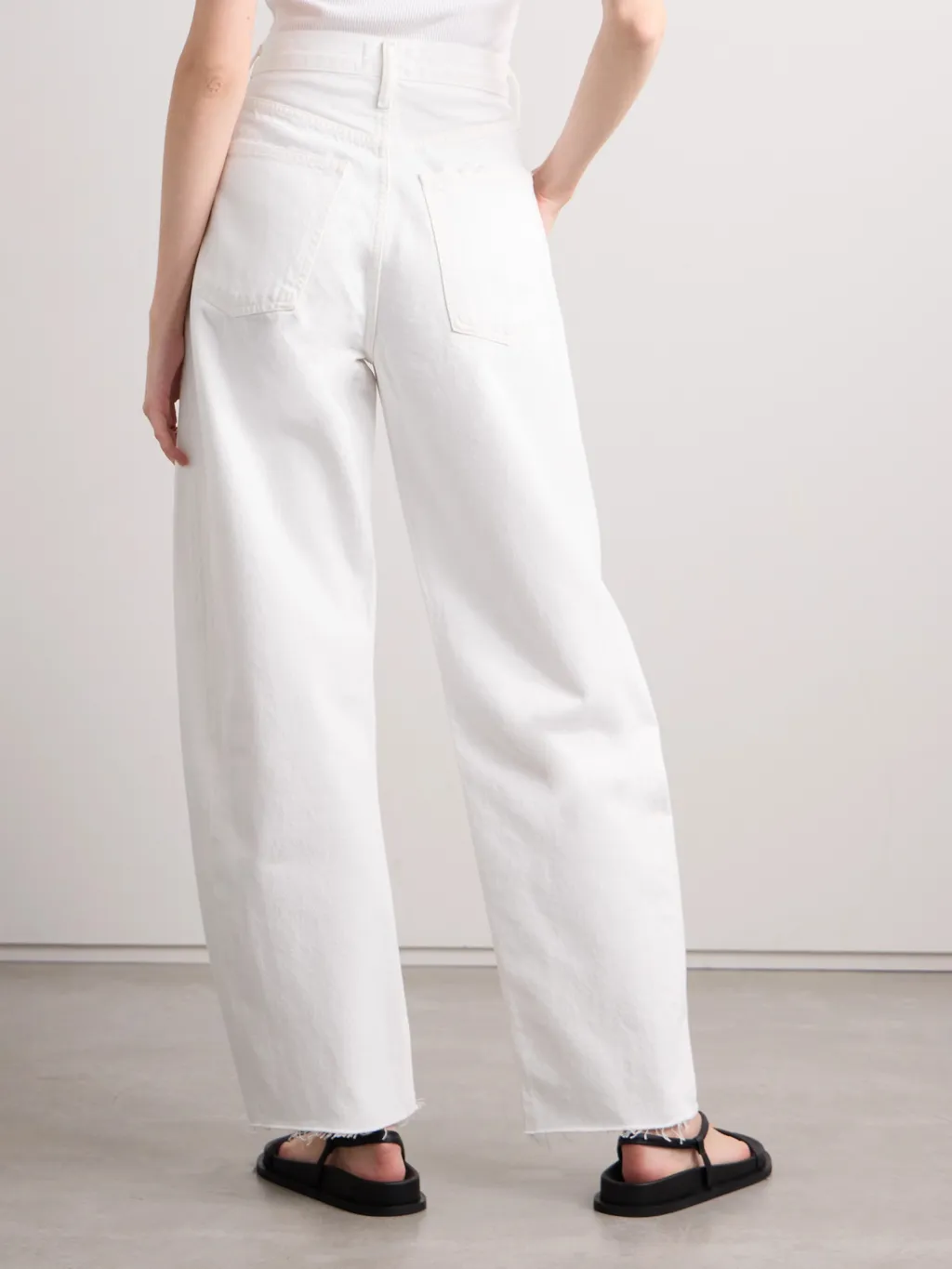 High Waist Denim Trousers