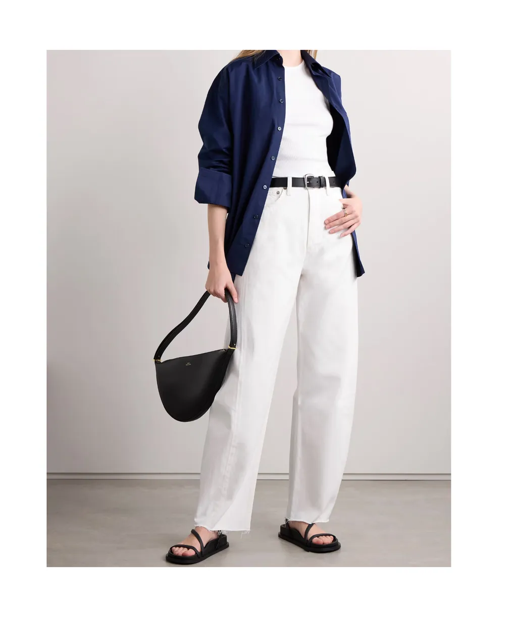 High Waist Denim Trousers