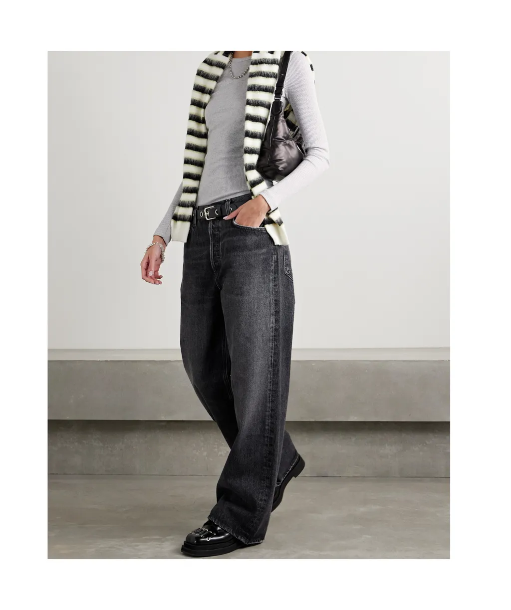 Ribbed Knit T-Shirt