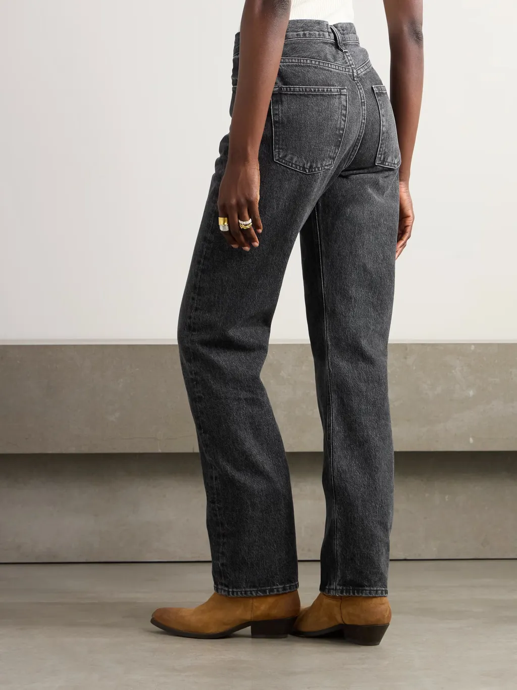 High Waist Straight Jeans