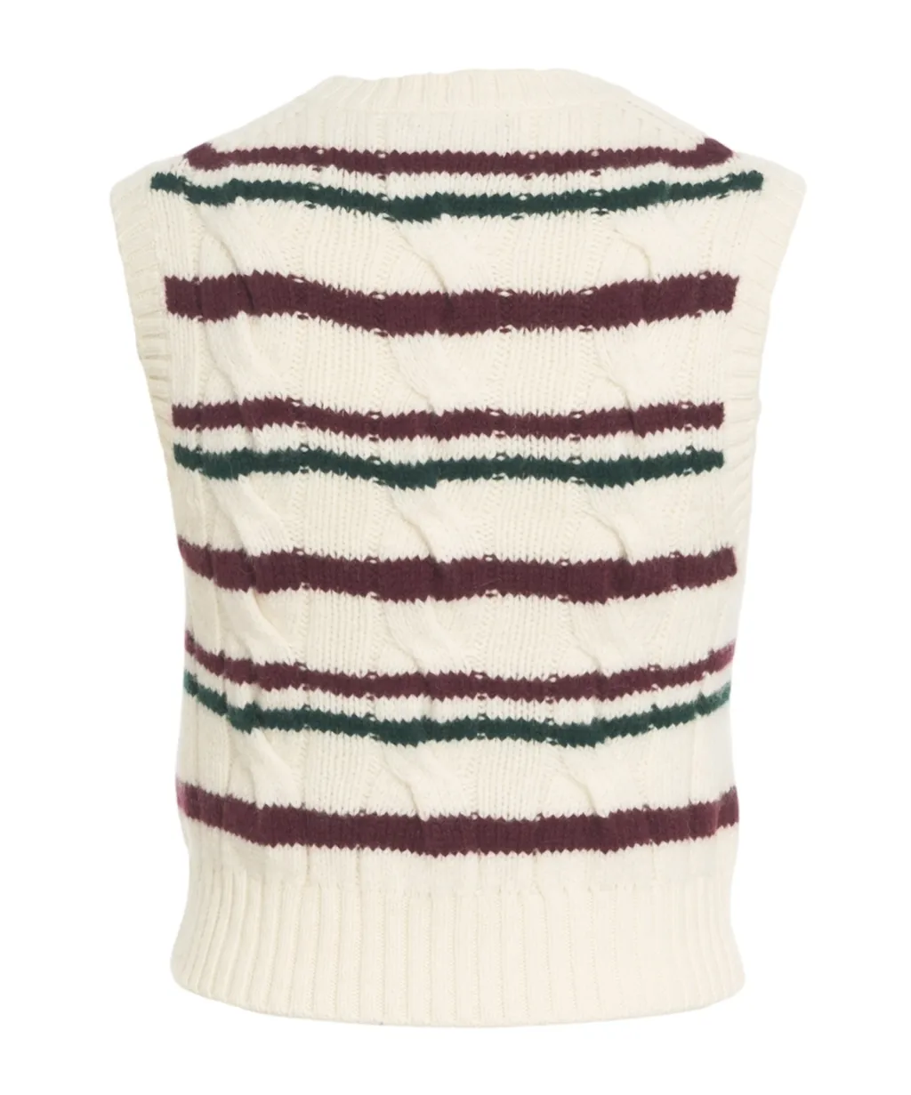Polo Ralph Lauren Cable-Knit Sleeveless Striped Vest