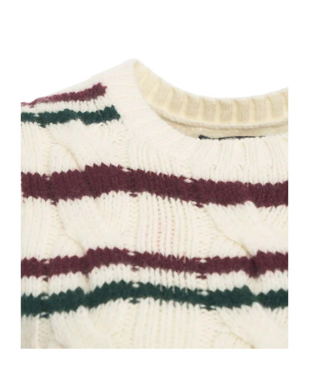 Polo Ralph Lauren Cable-Knit Sleeveless Striped Vest