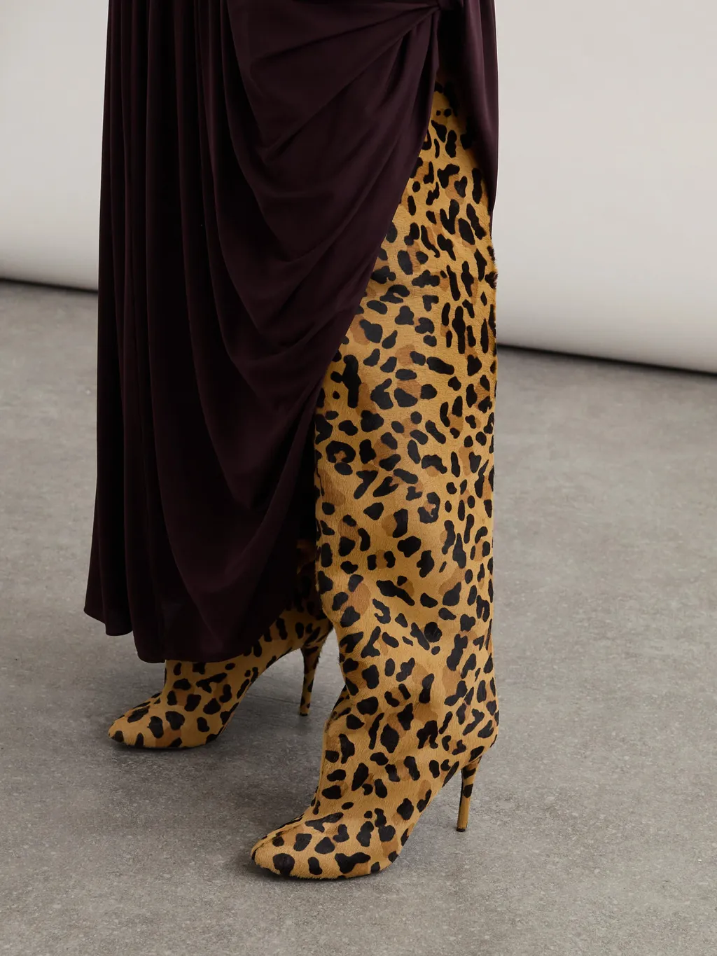 Leopard Print Over-The-Knee Boots