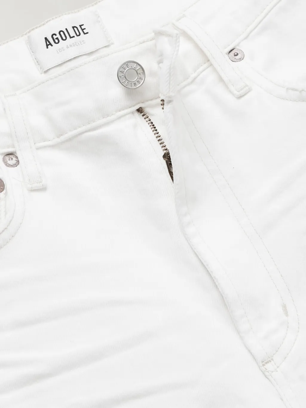 High-Waist Wide-Leg Denim Trousers