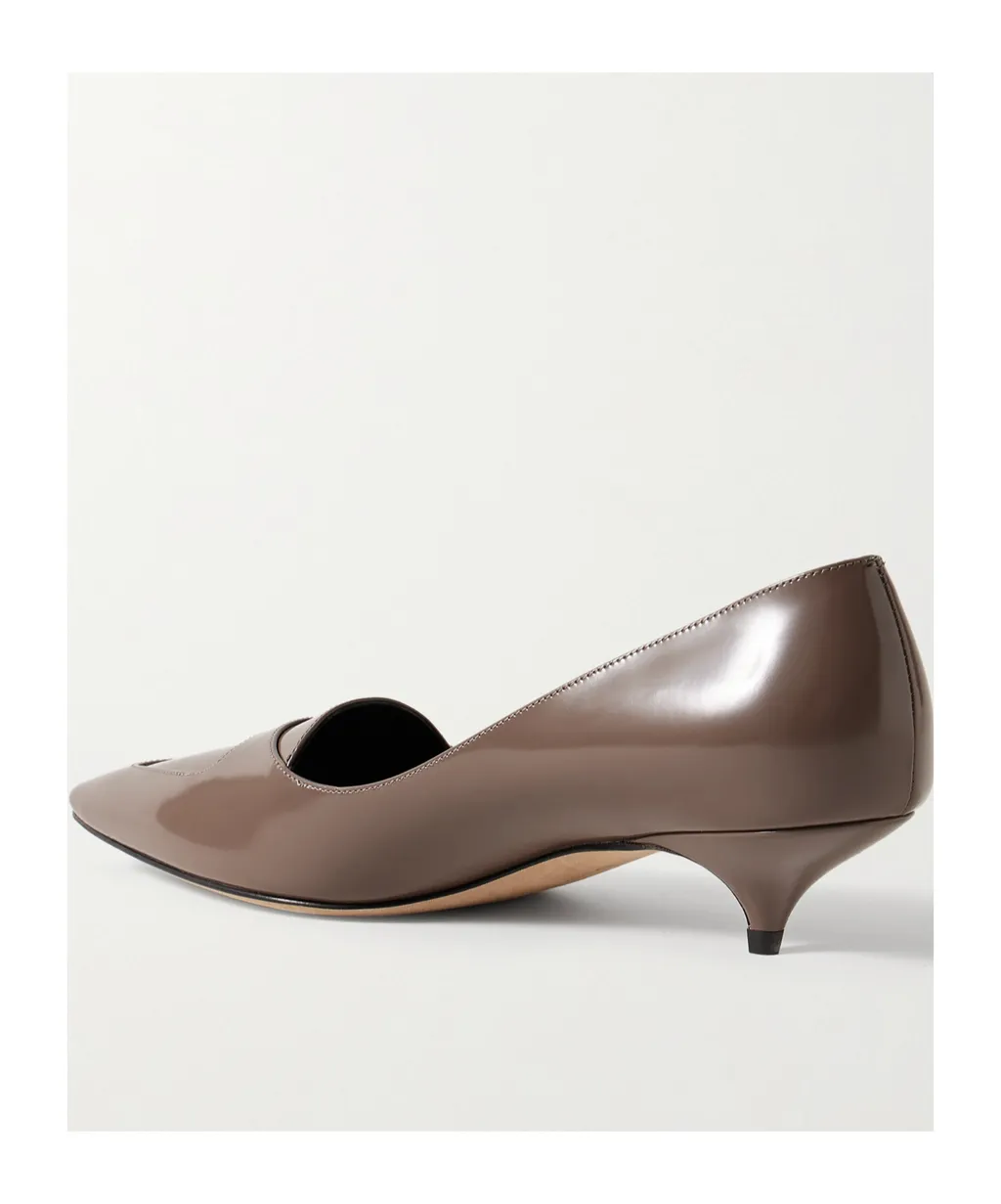 Viv Glossed-Leather Pumps