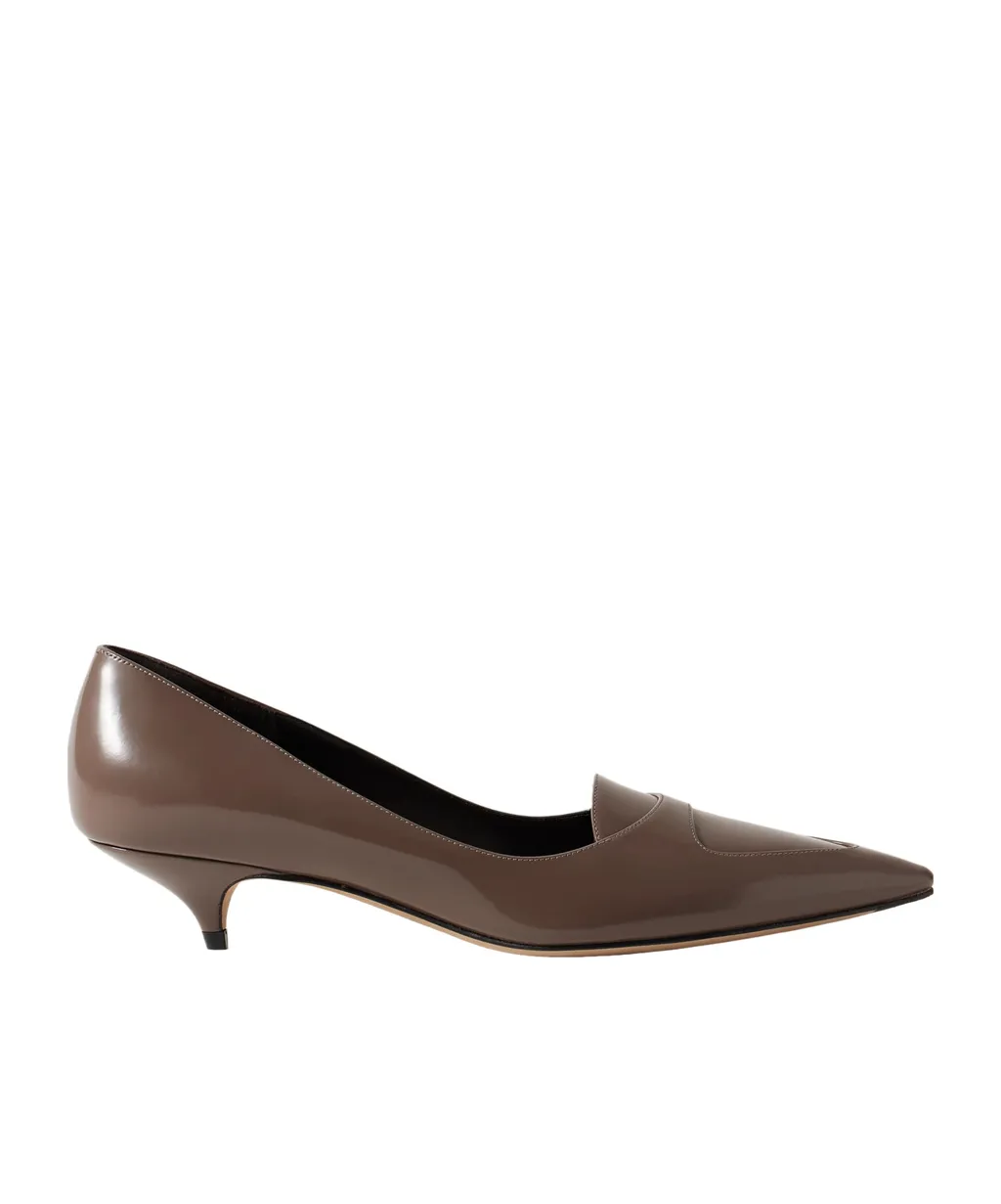 Viv Glossed-Leather Pumps