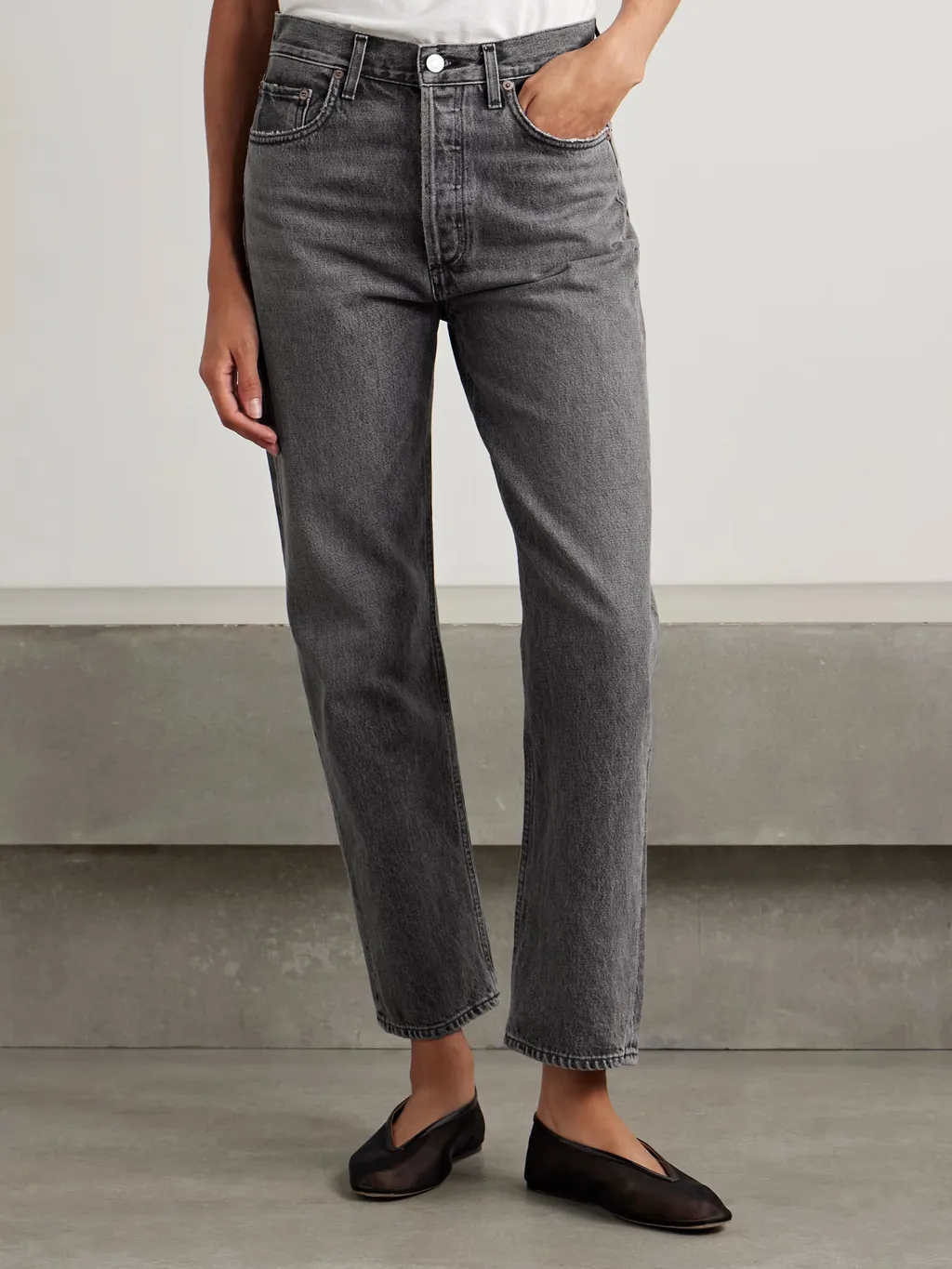 High Waist Straight Jeans