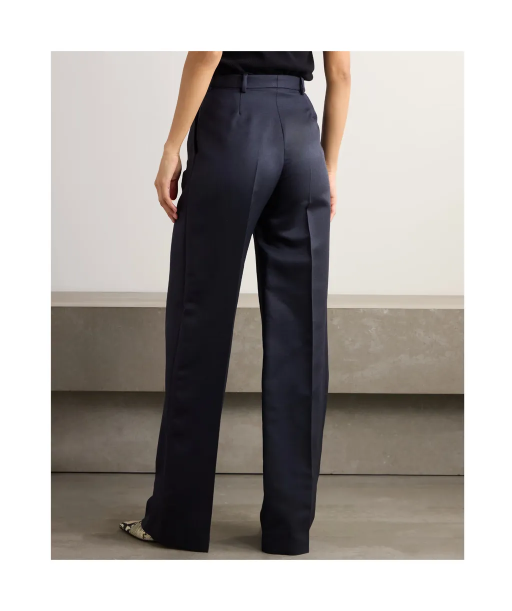 Devin Pleated Wide-Leg Pants