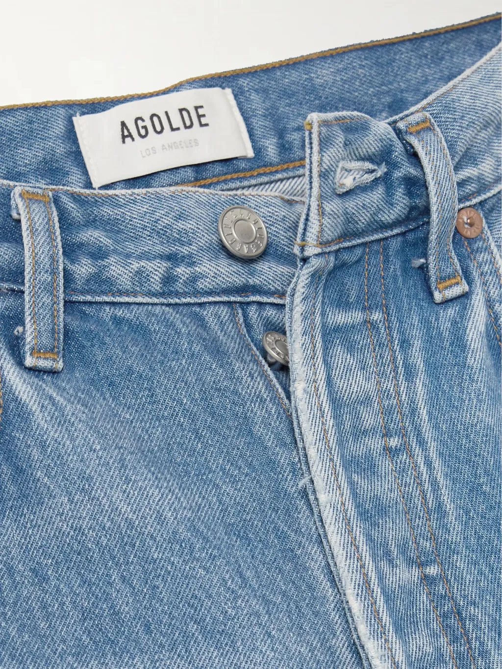 High-Waist Wide-Leg Denim Trousers