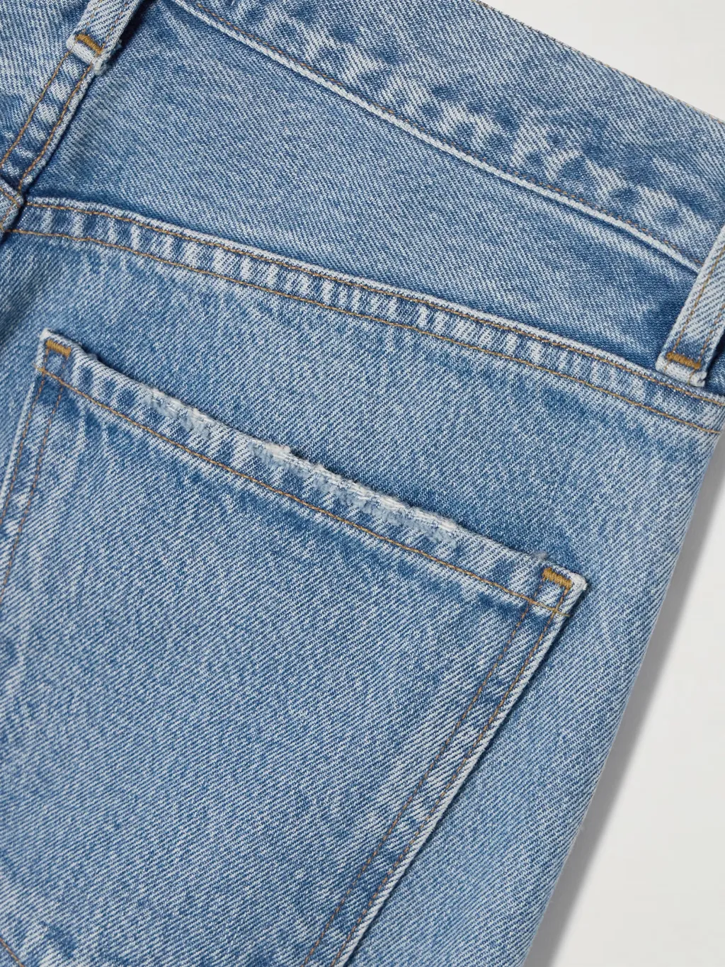 High-Waist Wide-Leg Denim Trousers