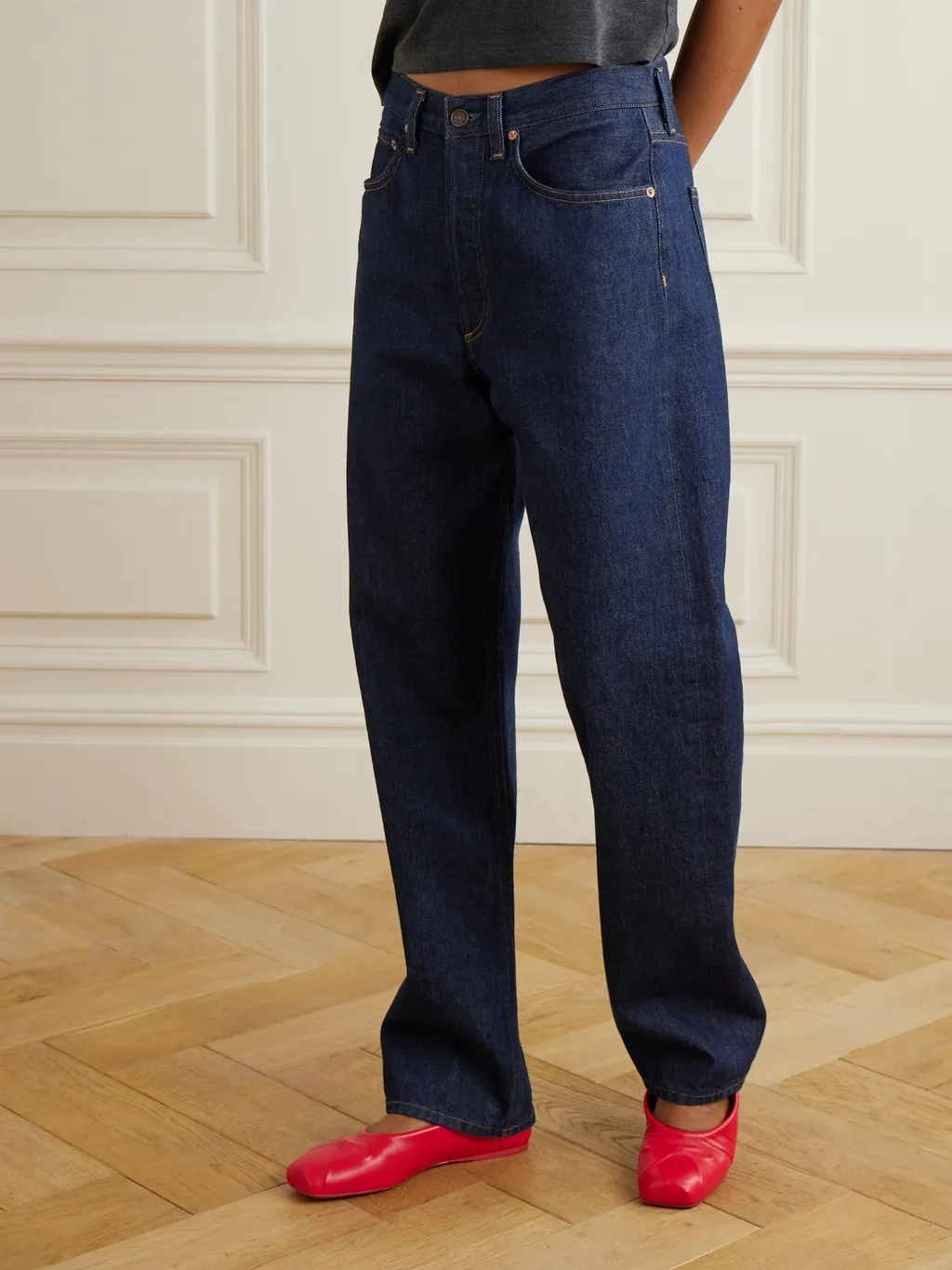 High Waist Straight Jeans