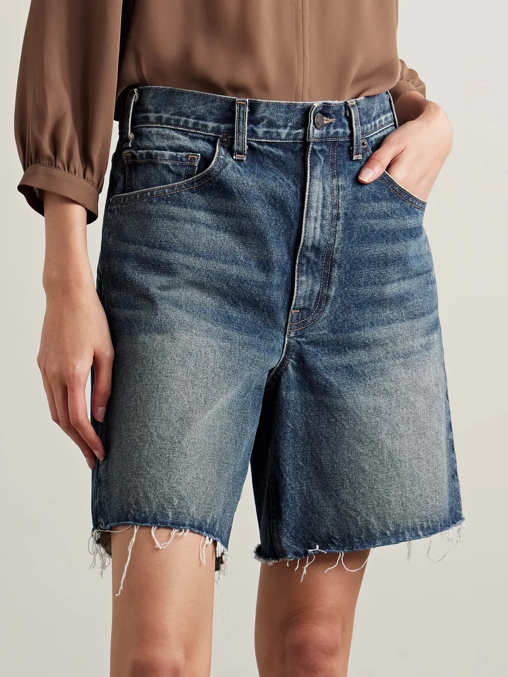 Russel Raw Edge Denim Shorts