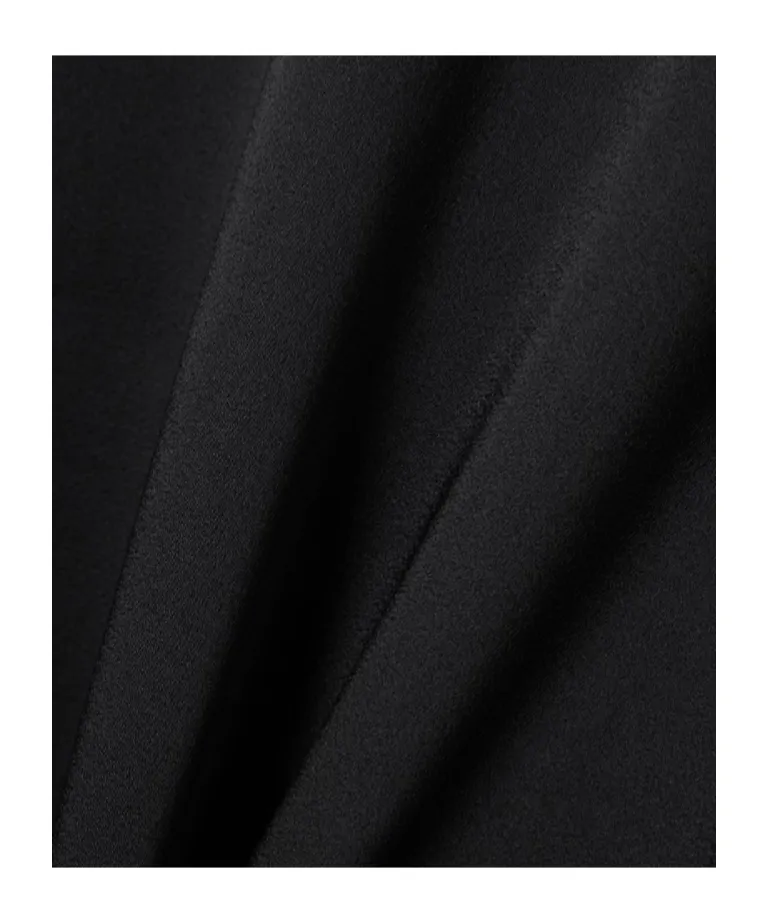 Wide-Collar Satin Blouse
