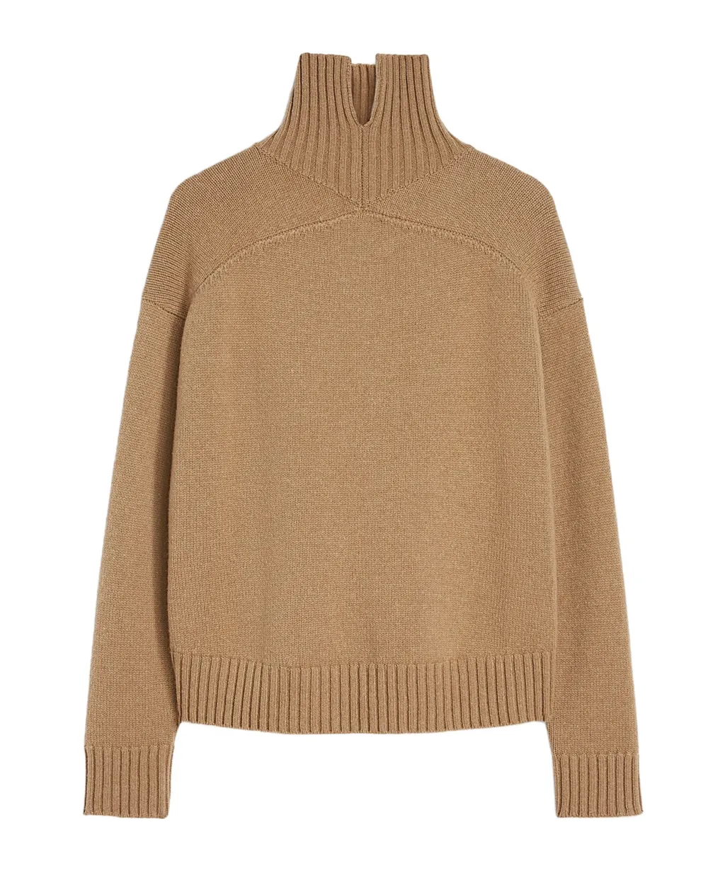 Cashmere Blend High-Neck Sweater