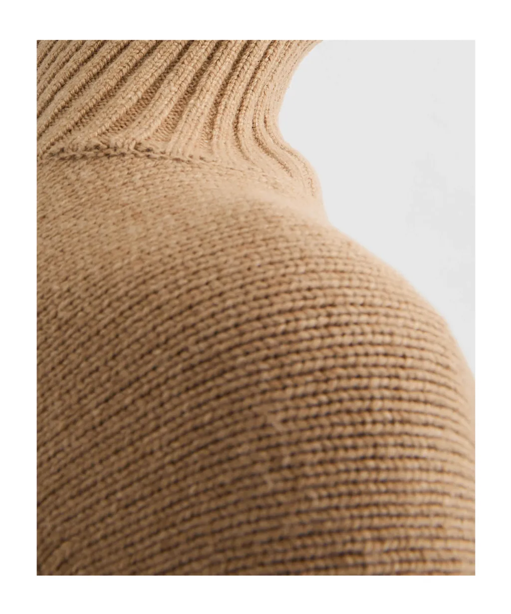 Cashmere Blend High-Neck Sweater