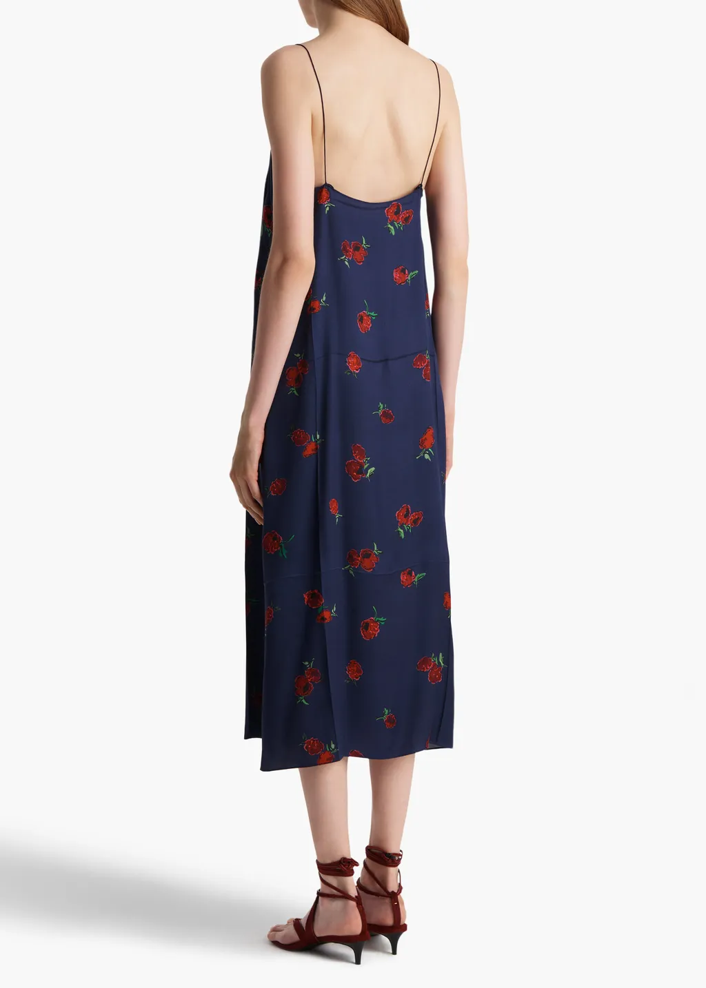 Sicily Dress In Amethyst With Raspberry Print