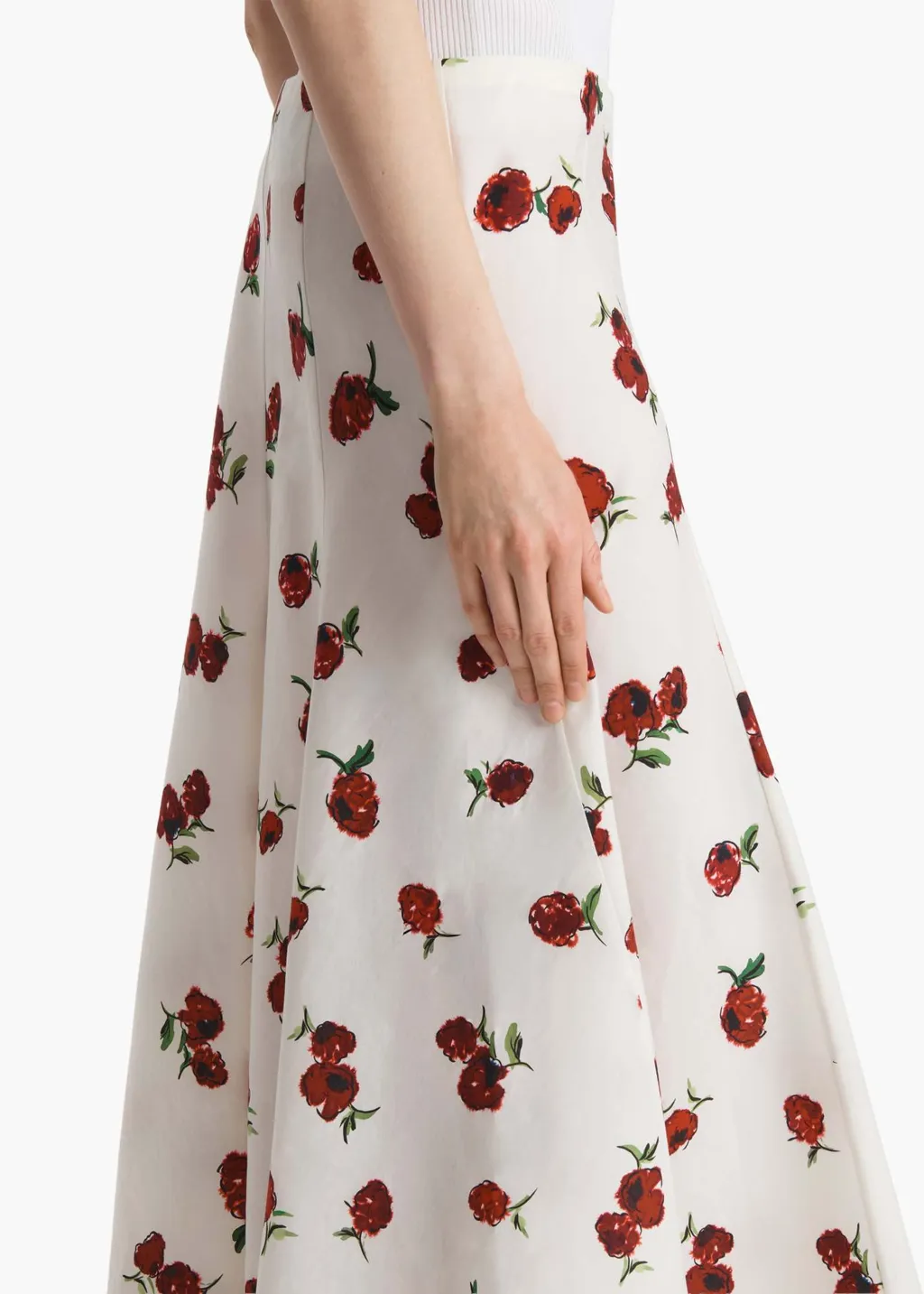Lenno Floral-Print Pleated Midi Skirt