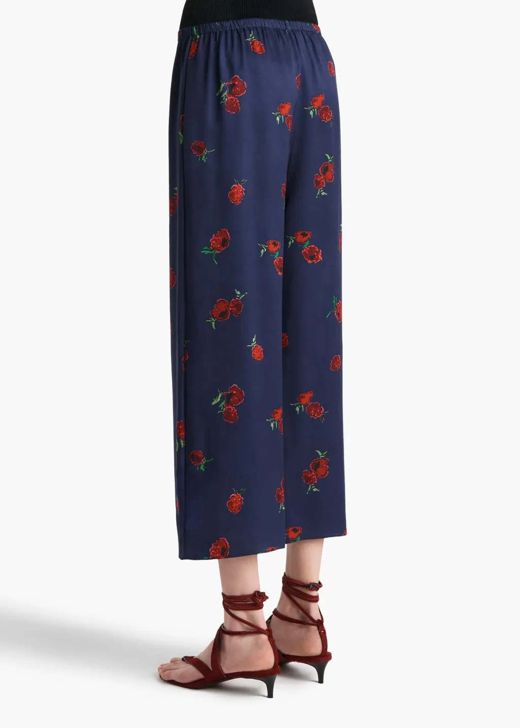 Mindy Pant In Amethyst With Raspberry Print