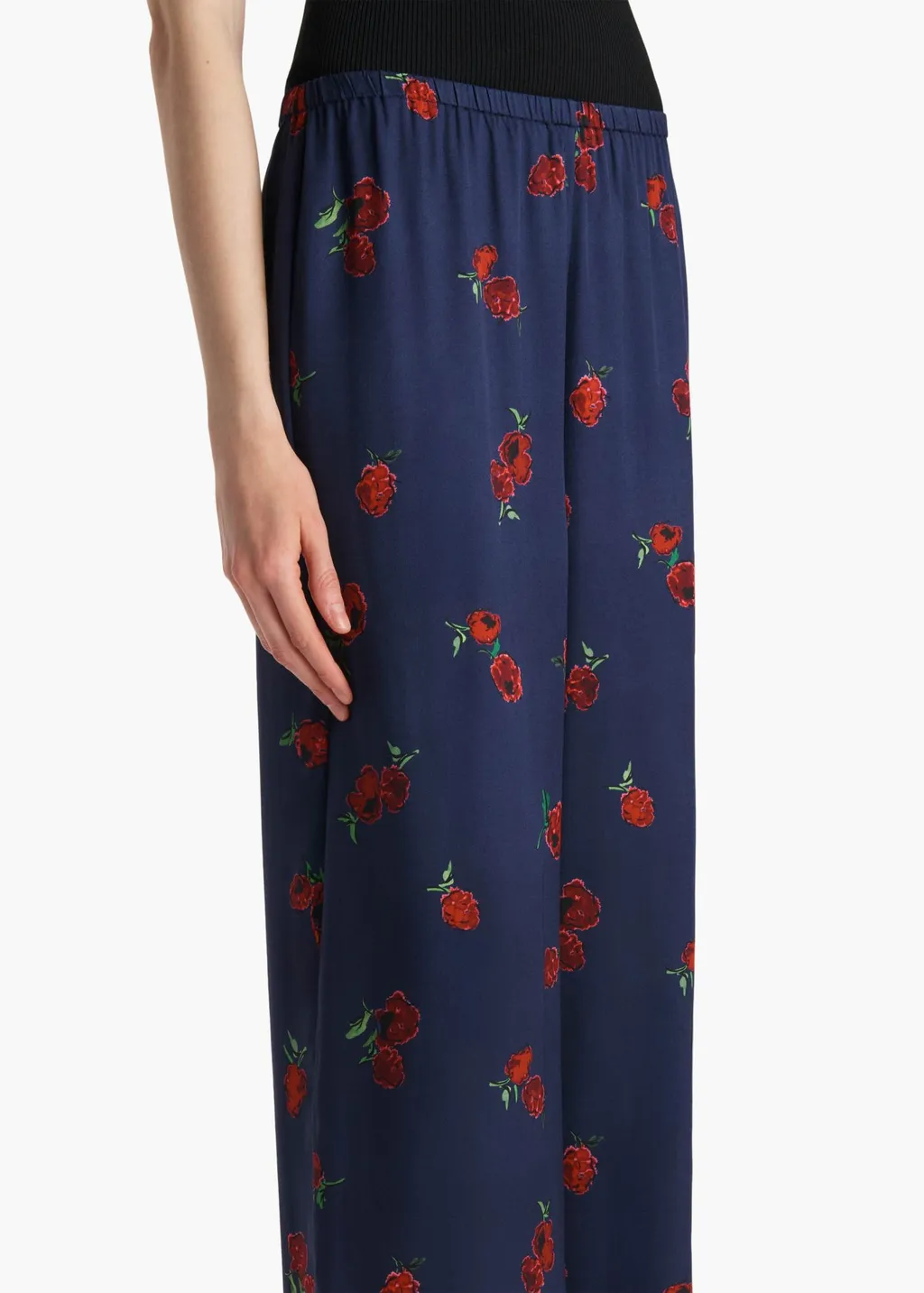 Mindy Pant In Amethyst With Raspberry Print
