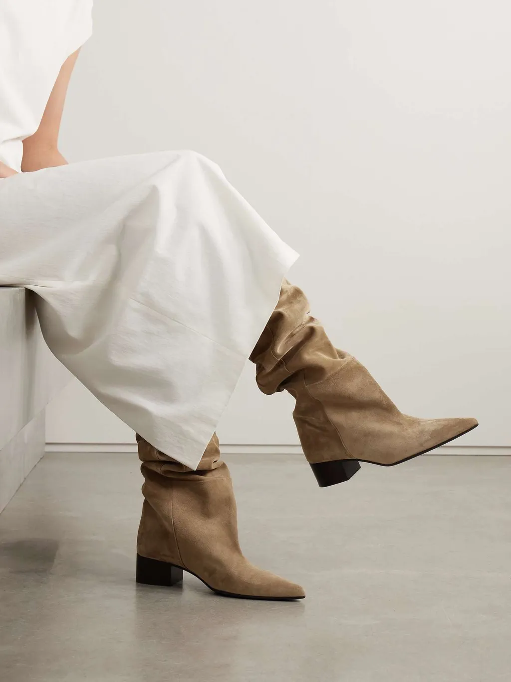 40Mm Andee Suede Knee Boots