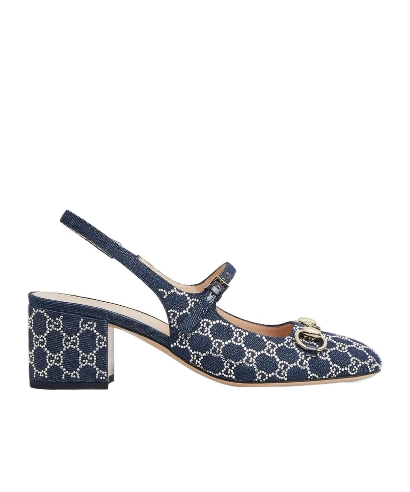 Horsebit Buckle High-Heeled Sandals