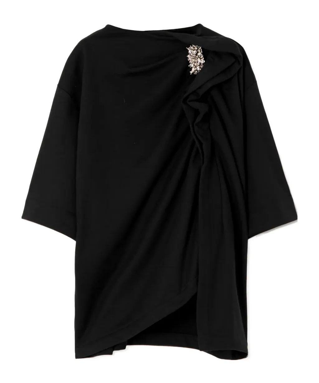 Draped Brooch T-Shirt