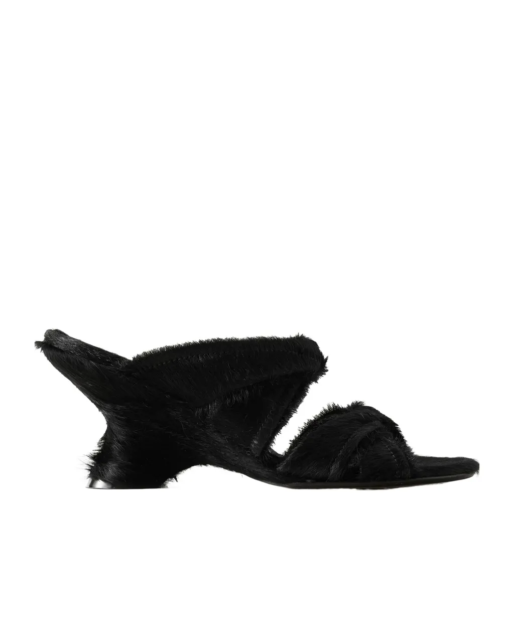 75Mm Pony-Hair Sculpted-Heel Sandals