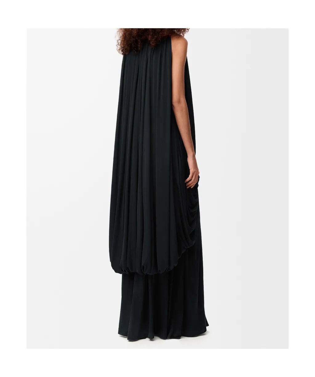 Loewe Draped Embellished Deep V-Neck Dress