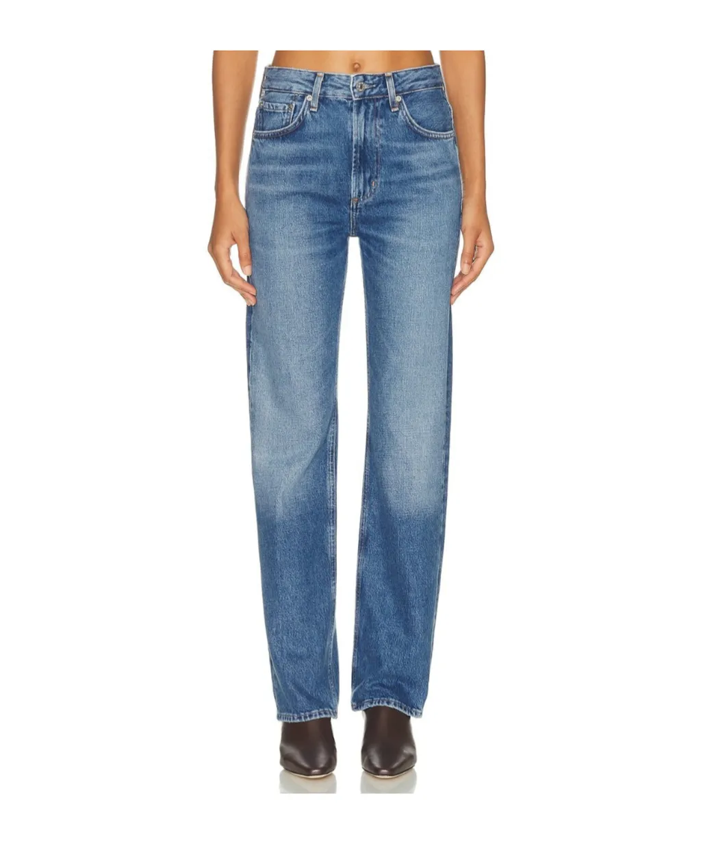 Light-Wash Five-Pocket Denim Jeans