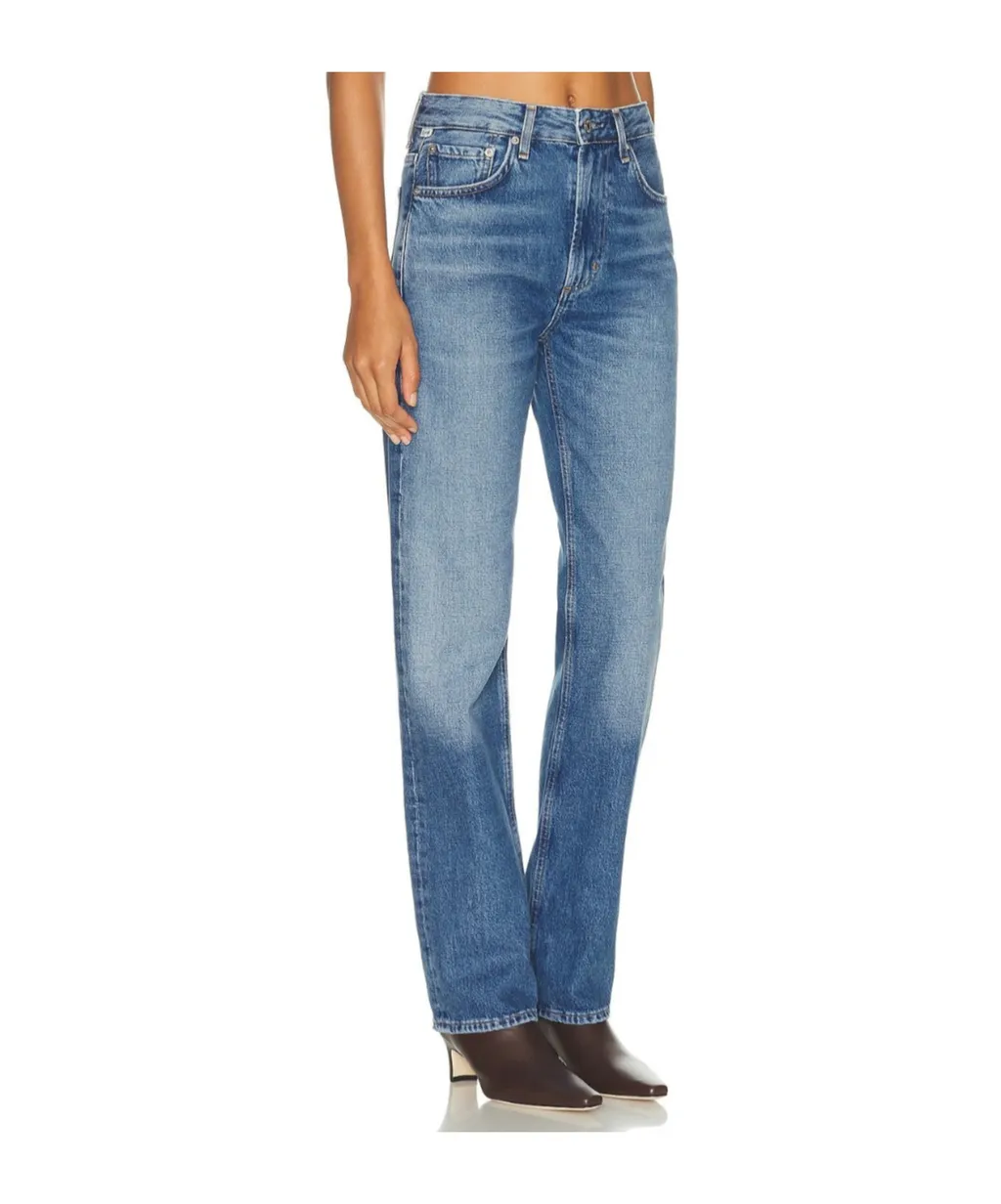 Light-Wash Five-Pocket Denim Jeans