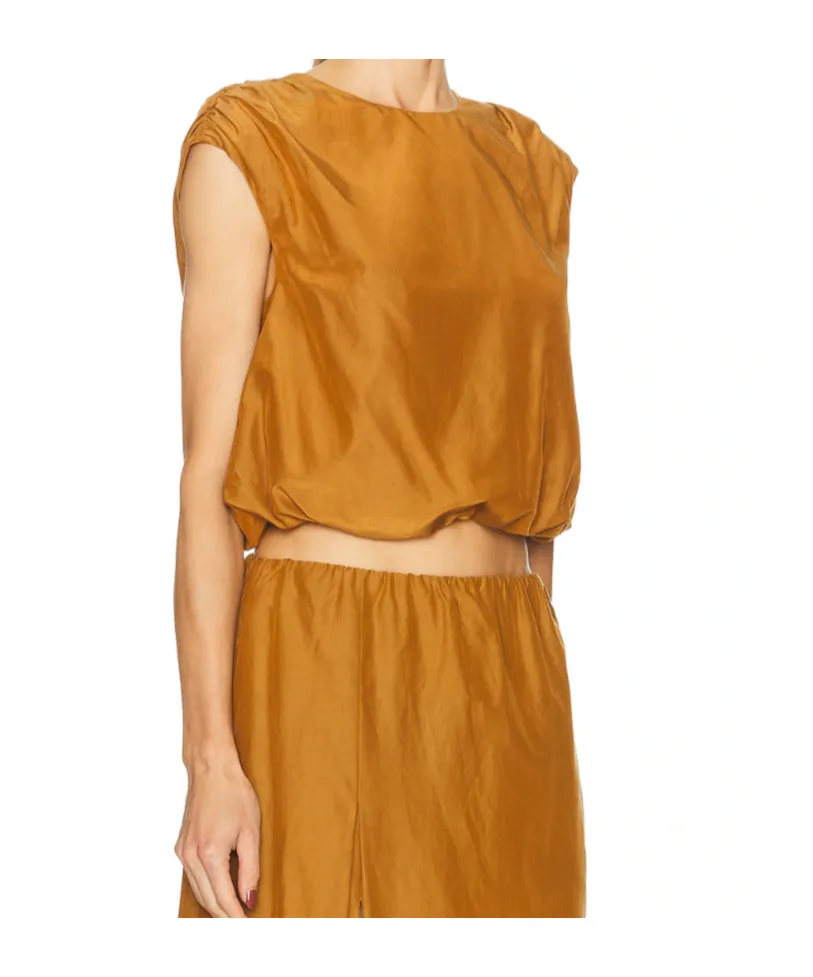 Cosma Gathered-Shoulder Top