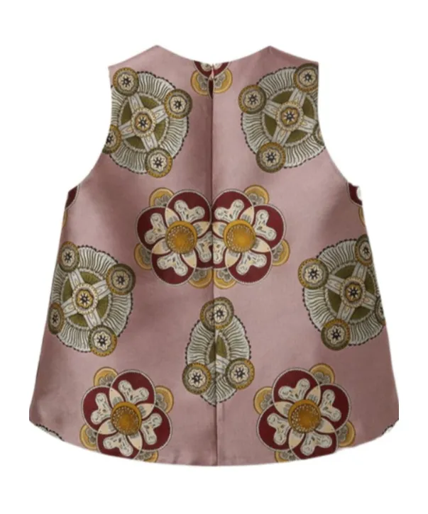 Floral-Print Sleeveless Top