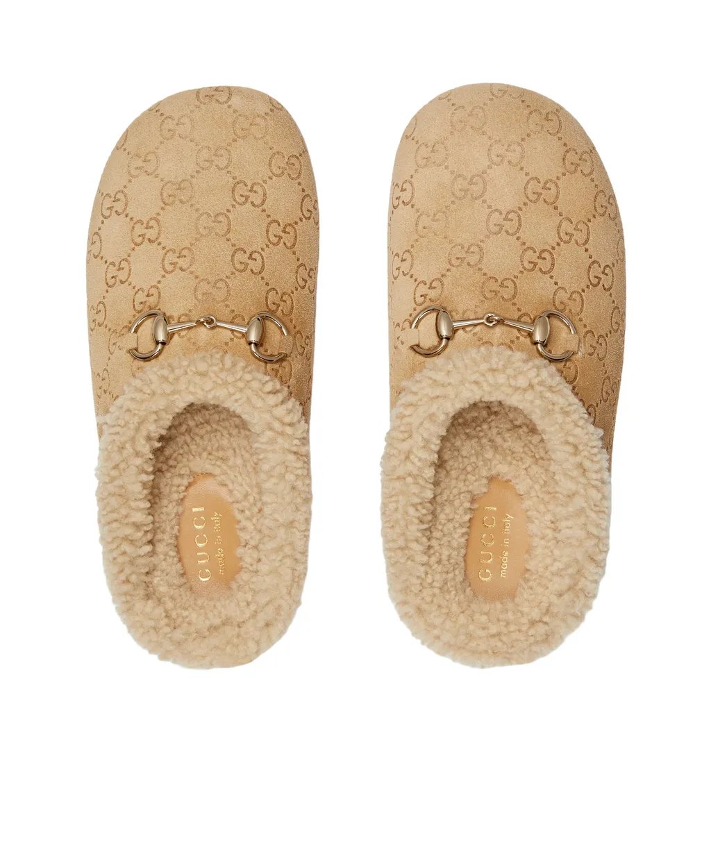 Gucci Monogrammed Slip-On Sandals