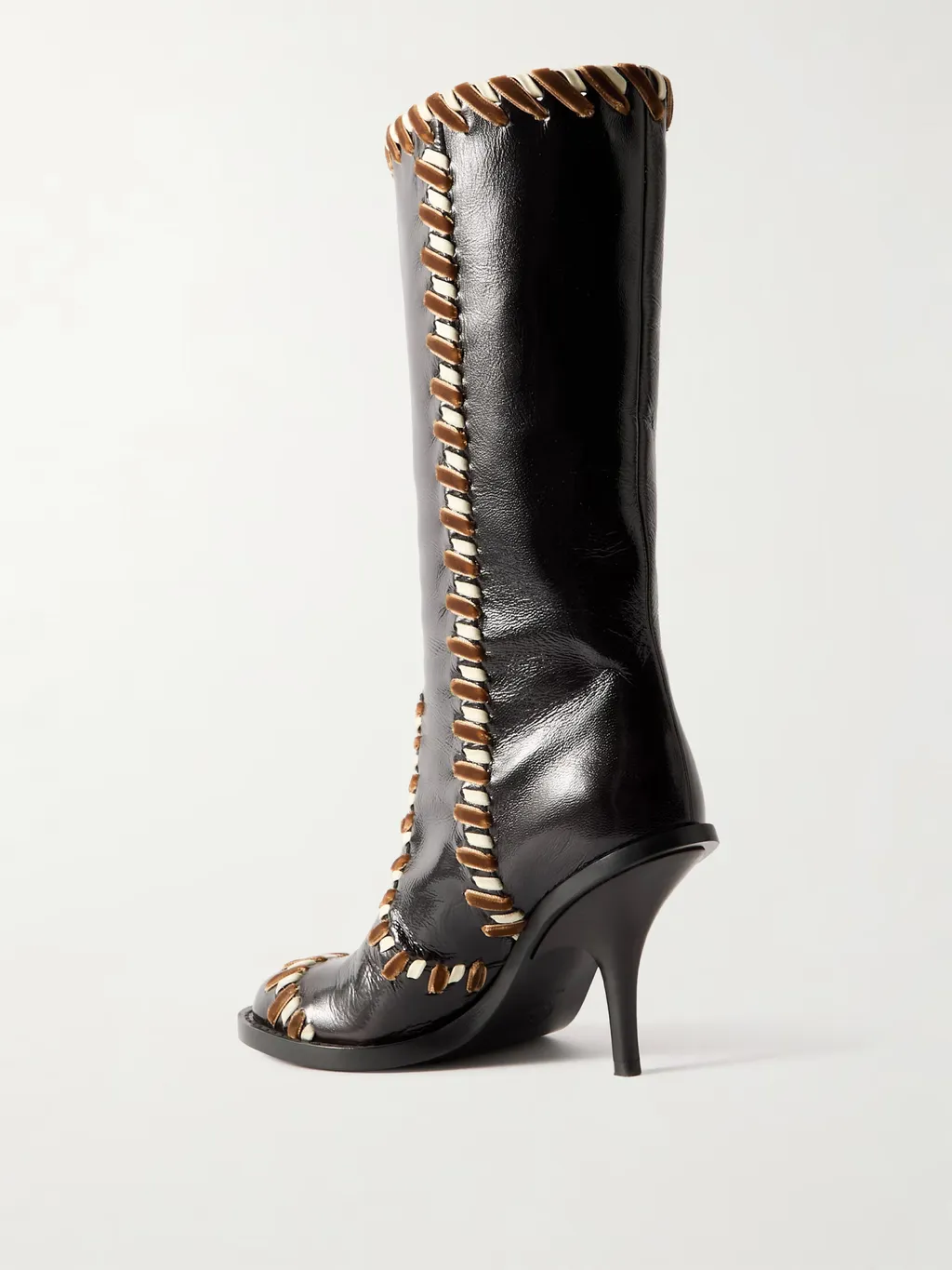 90Mm Leather Round-Toe Boots