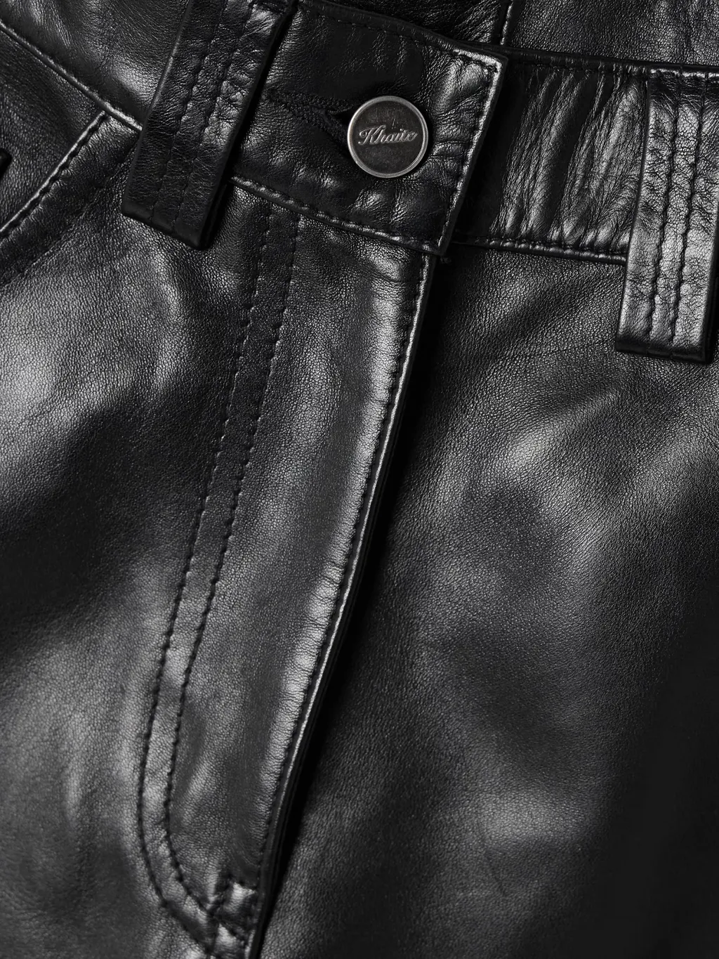 Panelled Leather Trousers