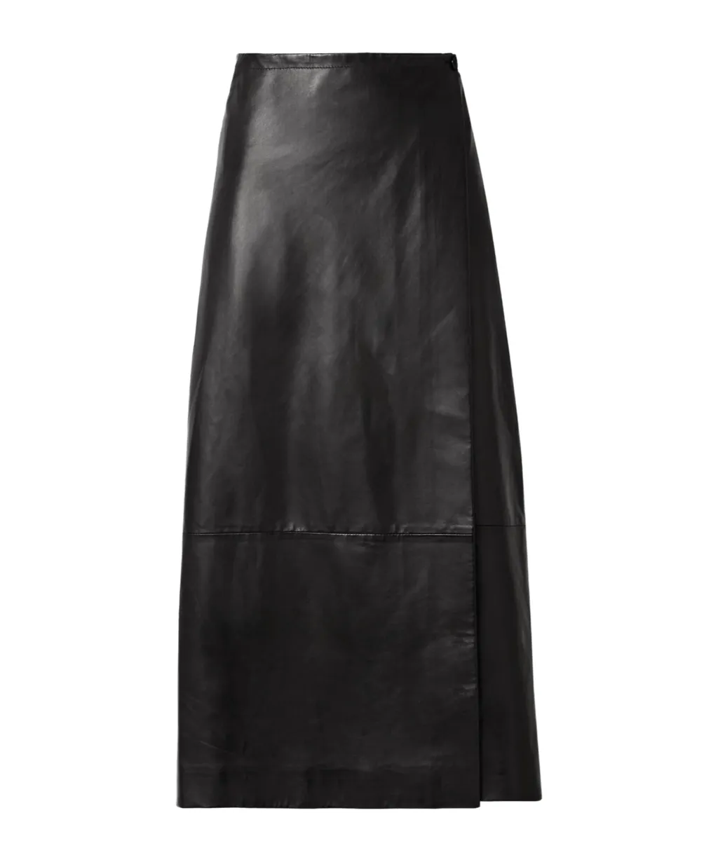Panelled Wrap Midi Skirt