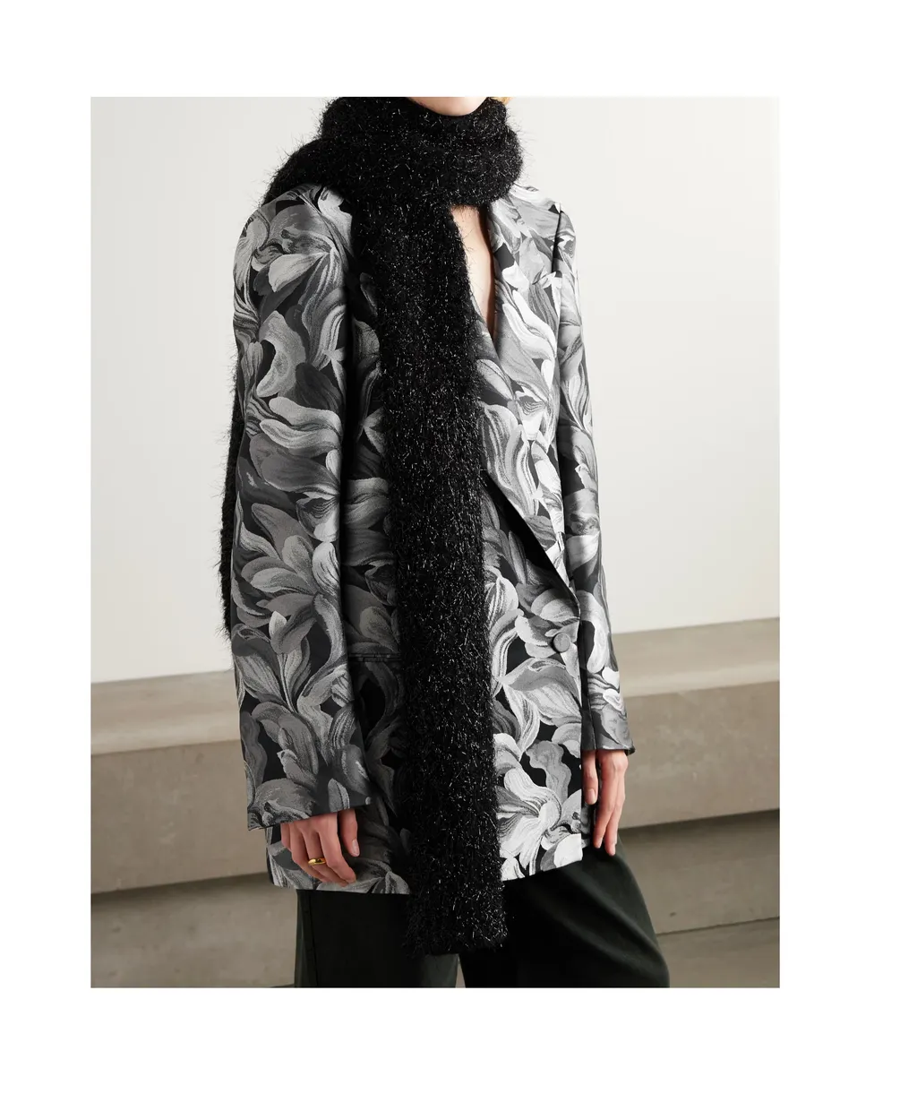 Metallized Knit Scarf