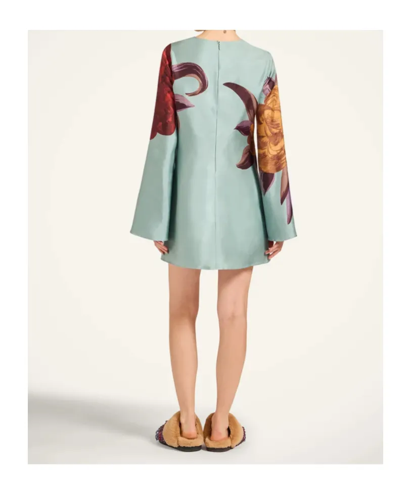 La Doublej Peony Print Mini Dress