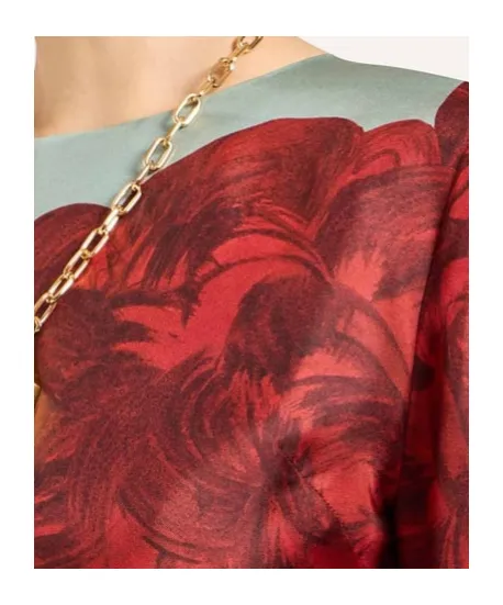 La Doublej Peony Print Mini Dress