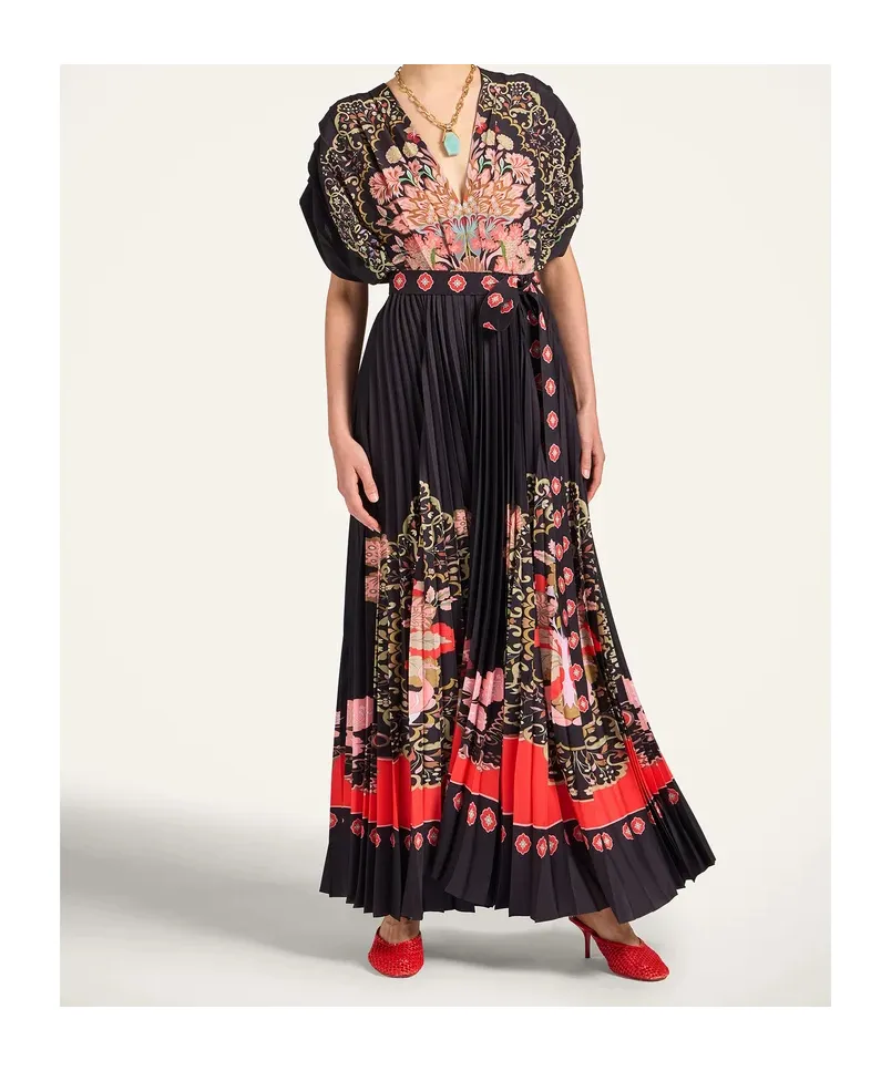 La Doublej Accordion Pleated Maxi Dress