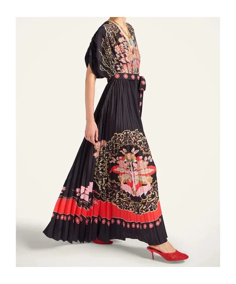 La Doublej Accordion Pleated Maxi Dress