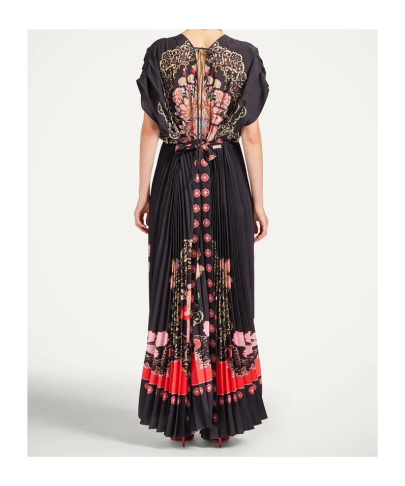 La Doublej Accordion Pleated Maxi Dress