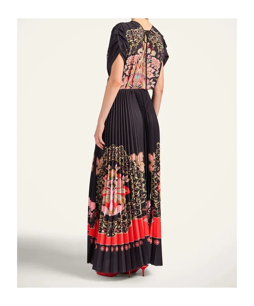 La Doublej Accordion Pleated Maxi Dress
