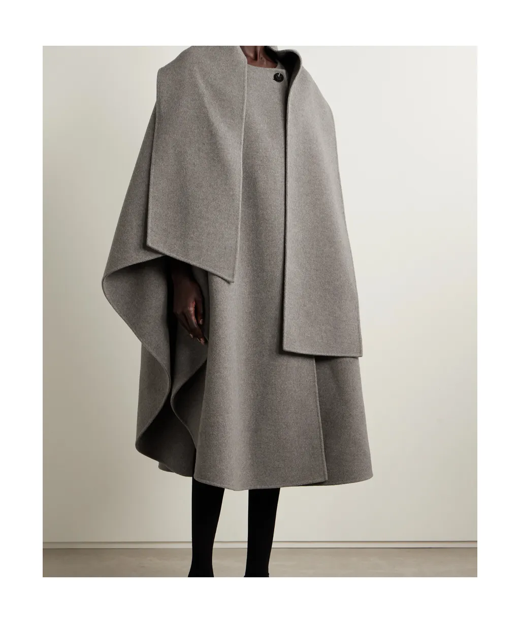Justino Scarf-Style Shawl-Effect Coat
