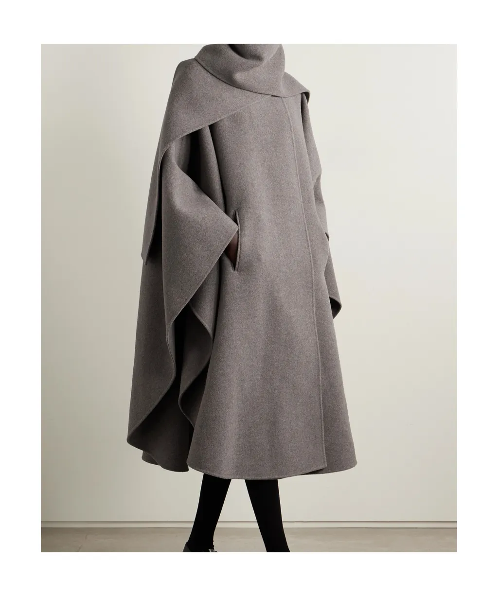 Justino Scarf-Style Shawl-Effect Coat