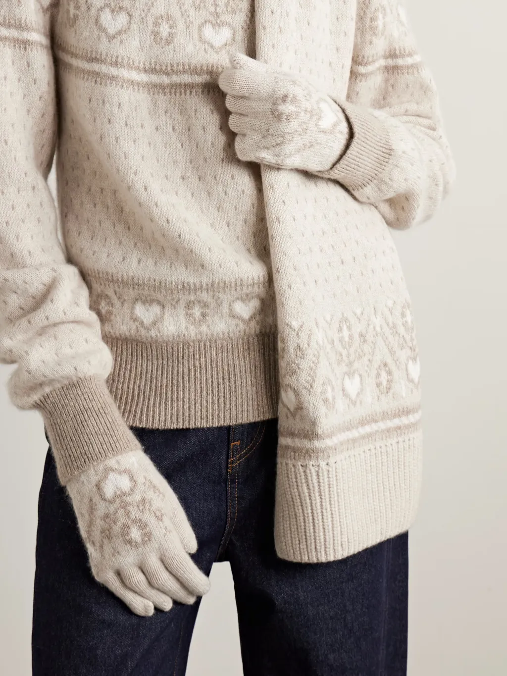 Domini Fair Isle Cashmere Gloves
