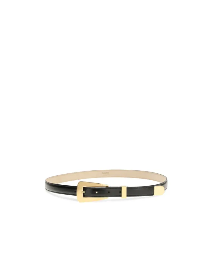 Khaite Lucca Logo Printed Buckle Belt