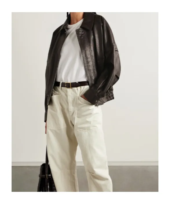 Dalma Leather Bomber Jacket